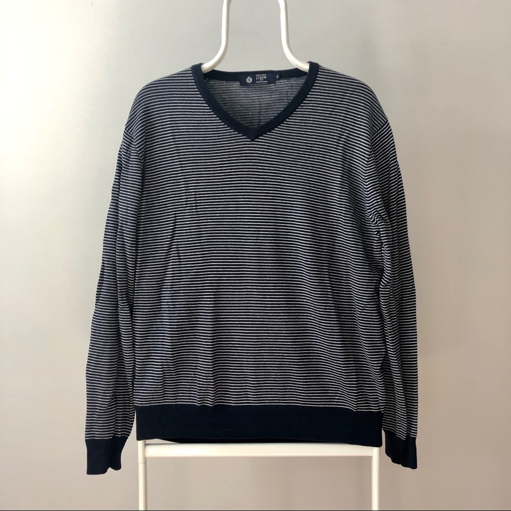 JCrew Vneck Striped Sweater